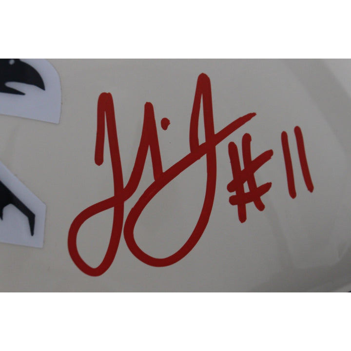 Julio Jones Autographed Atlanta Falcons F/S Retro Helmet Beckett Witness 56447