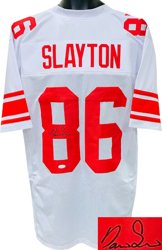 Darius Slayton signed White Custom Stitched Pro Style FB Jersey XL- JSA Witness