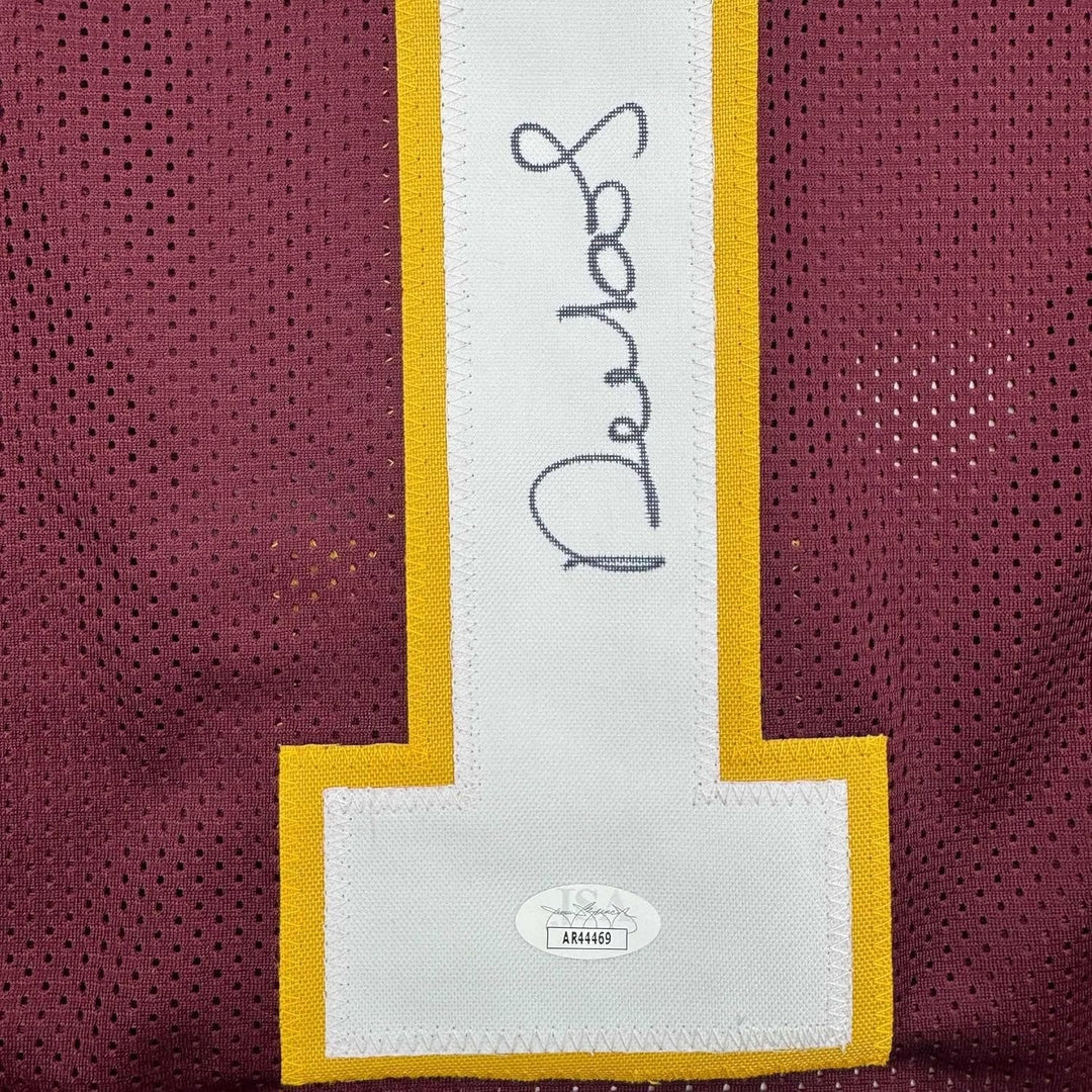 Framed Signed Deebo Samuel 35x39 Washington Burgundy Jersey JSA COA