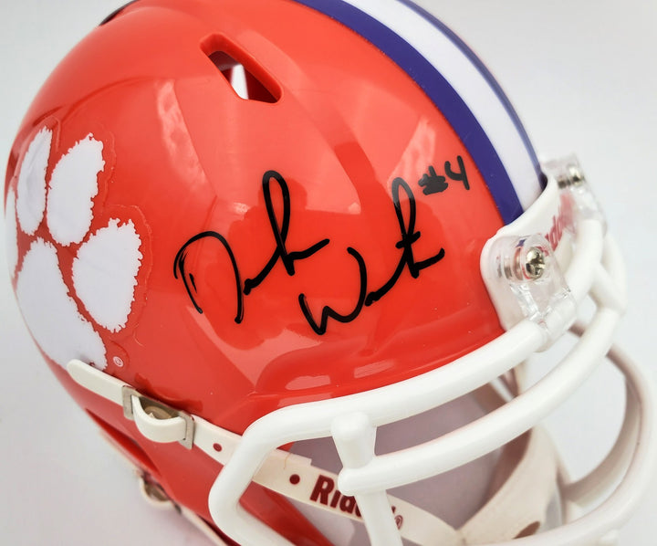 Deshaun Watson Signed Clemson Tigers Orange Speed Mini Helmet Beckett BAS