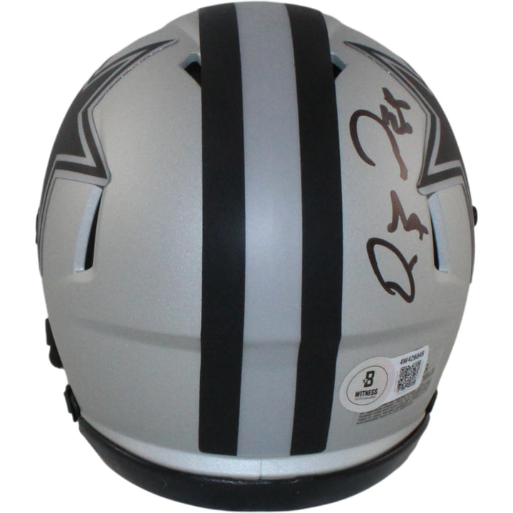 Dez Bryant Autographed Dallas Cowboys Rave Mini Helmet Beckett Witness 55044