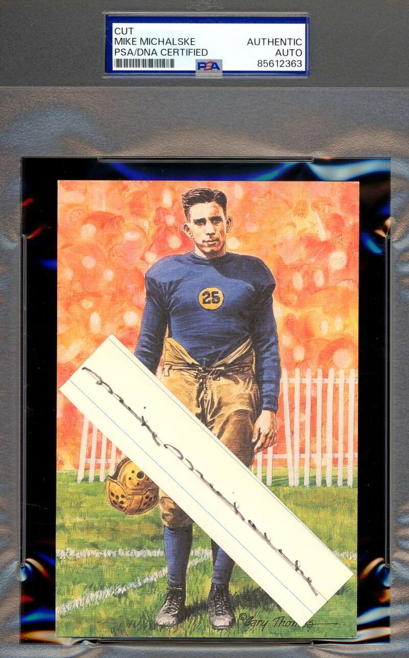Mike Michalske PSA DNA Signed Goal Line Art Card Cut GLAC Autograph Packers