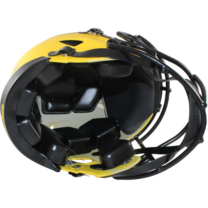 Troy Polamalu Signed Pittsburgh Steelers Authentic Rave Helmet Beckett 56321