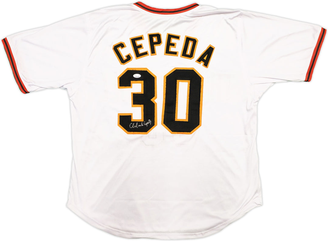 San Francisco Giants Orlando Cepeda Autographed Signed White Baseball Jersey JSA