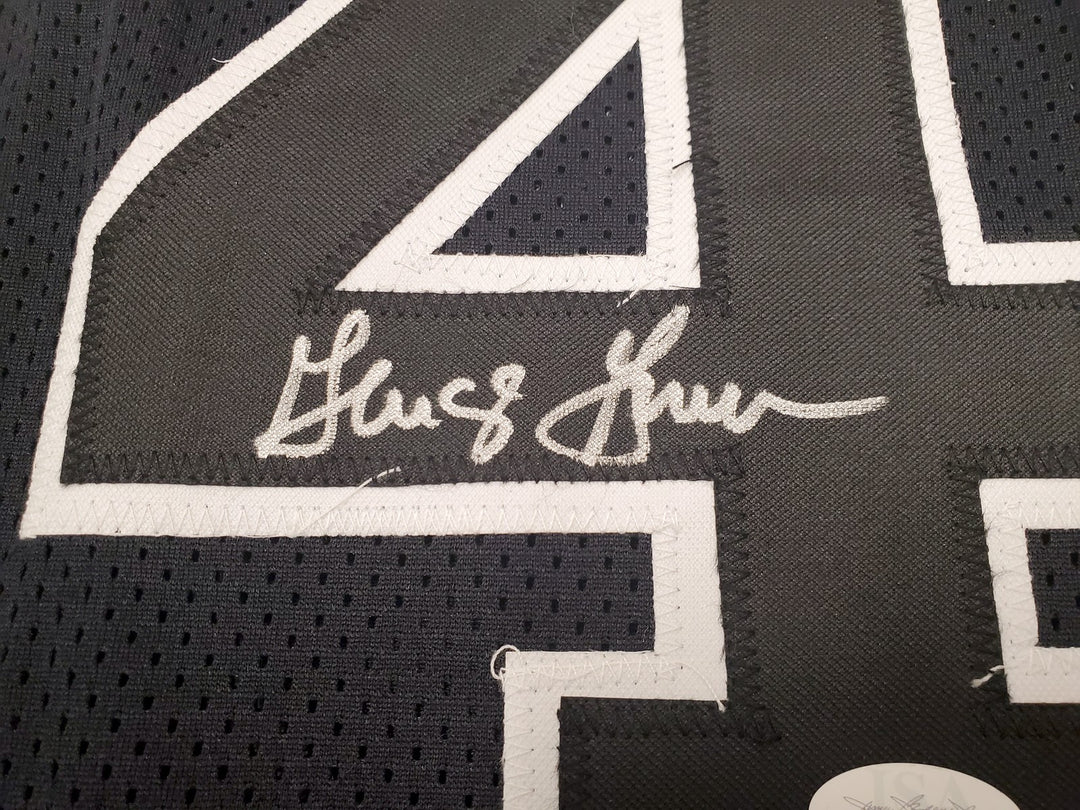 San Antonio Spurs George Gervin Autographed Signed Black Jersey JSA