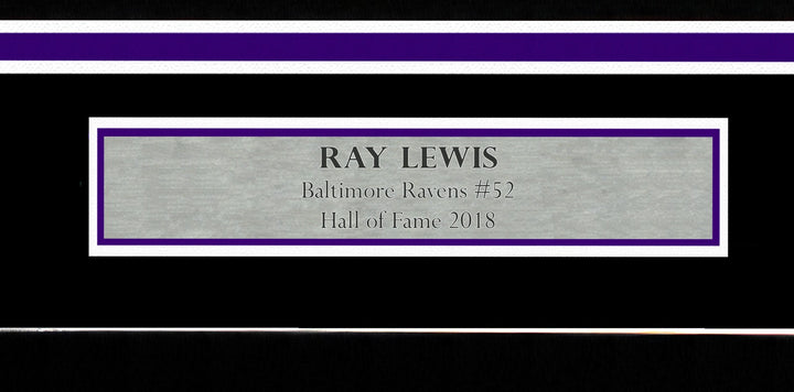 Baltimore Ravens Ray Lewis Signed Framed White Jersey JSA