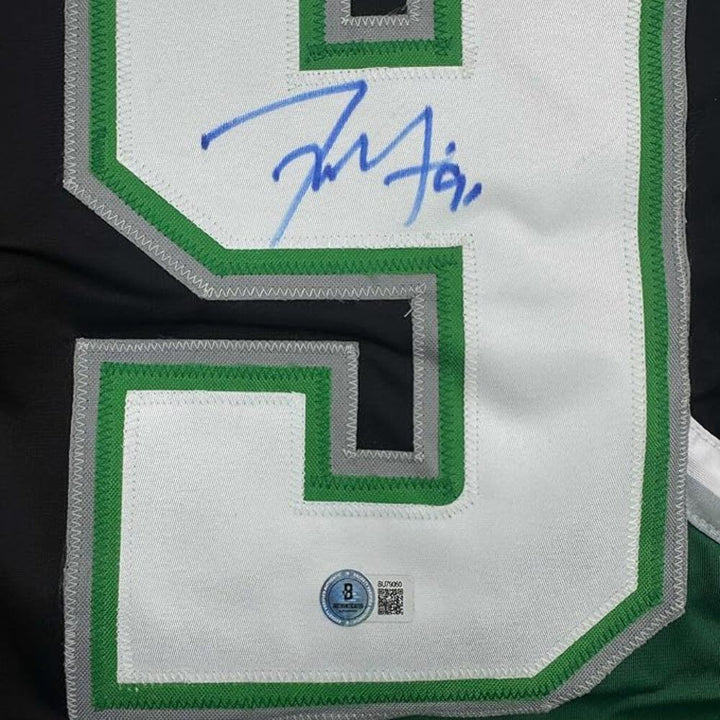 Framed Autographed/Signed Tyler Seguin 35x39 Dallas Black Jersey Beckett BAS COA