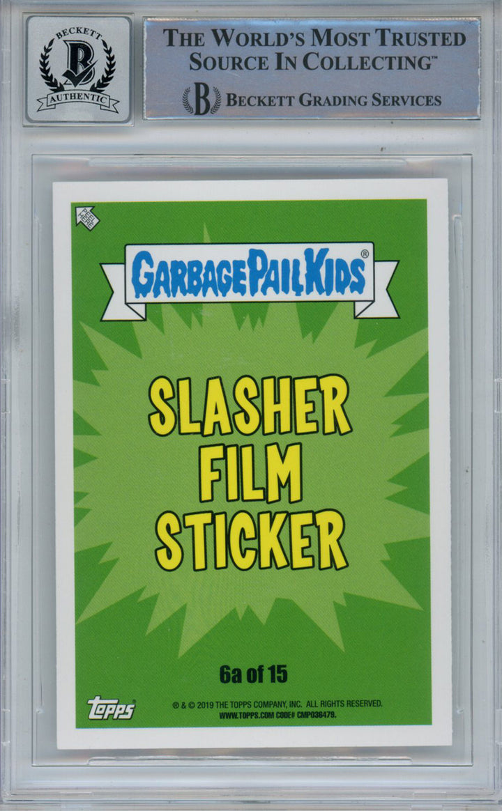 Ari Lehman Signed 2019 Garbage Pail Kids Jabbed Jason #SF6A BAS 10 Slab 43062
