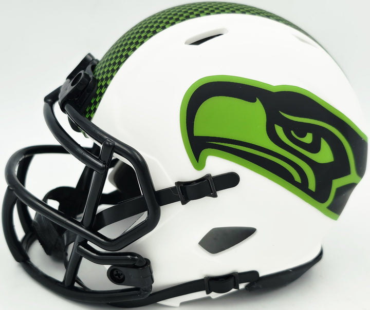 Kam Chancellor Auto Seahawks Lunar Eclipse White Speed Mini Helmet Beckett Wit