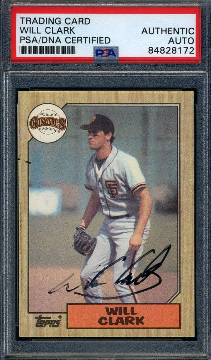 Will Clark PSA DNA Signed 1987 Topps Rookie Autographed