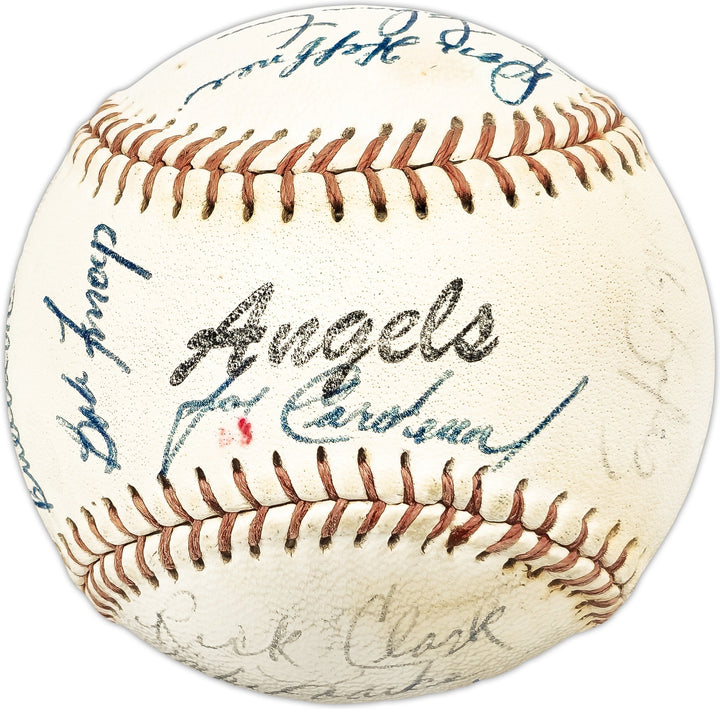 1967 California Angels Team Signed Official Angels Logo With 25 Sigs Baseball