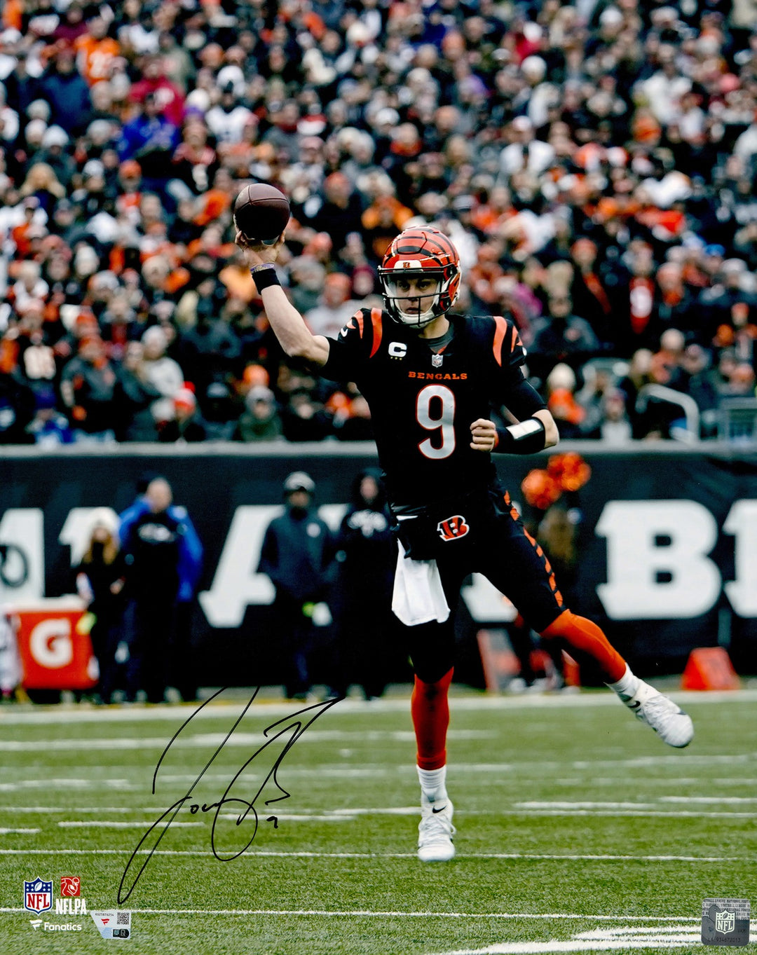 Joe Burrow Signed 16x20 Photo Cincinnati Bengals Fanatics Holo