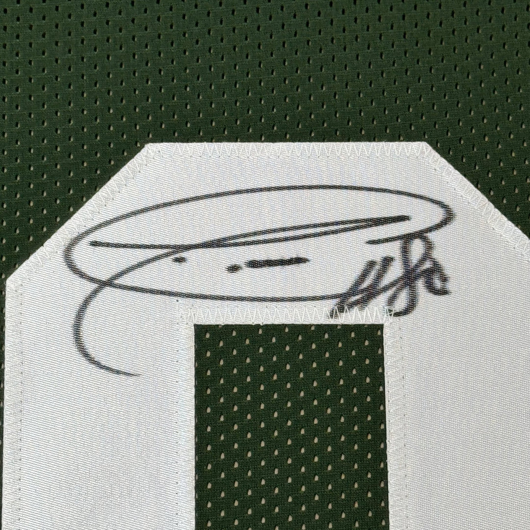 Framed Signed Donald Driver 35x39 Green Bay Green Jersey JSA COA
