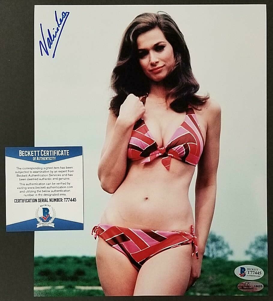 James Bond girl Valerie Leon signed Spy Who Loved Me 8x10 photo BAS COA Beckett