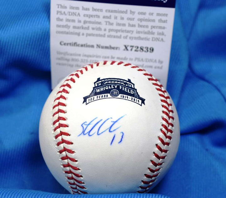 Starlin Castro Signed Psa Dna Coa Major League Oml Baseball Authentic Autograph