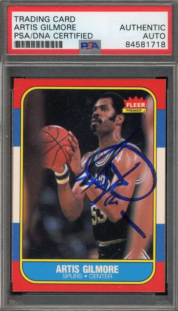 Artis Gilmore PSA DNA Signed 1986 Fleer Autograph