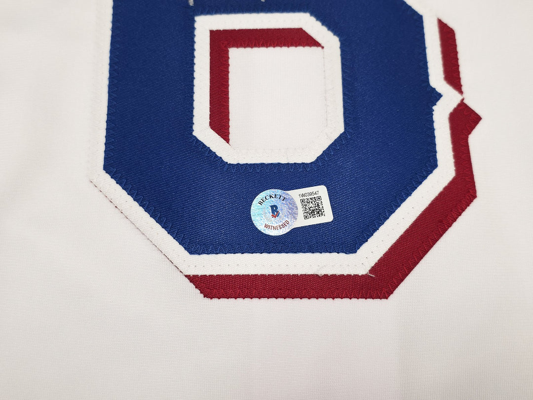 Texas Rangers Josh Jung Signed White Jersey Beckett Witness