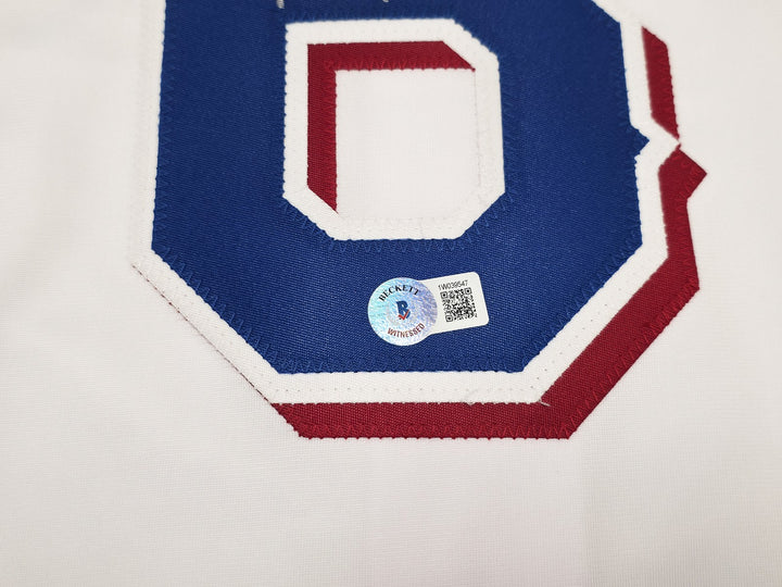 Texas Rangers Josh Jung Signed White Jersey Beckett Witness