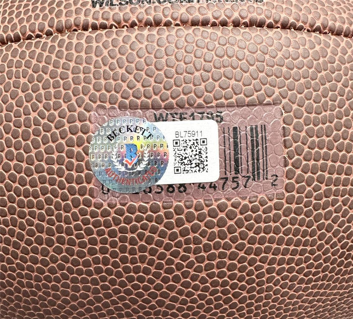 Torry Holt signed Wilson Super Grip NFL Football autograph ~ Beckett BAS