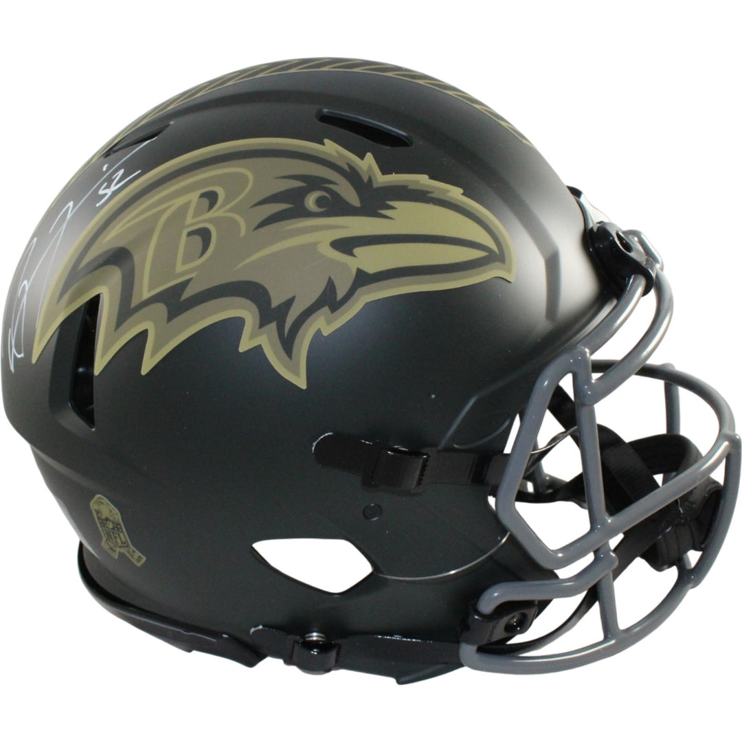 Ray Lewis Autographed Baltimore Ravens Pro 25 STS Helmet Beckett Witness 56169
