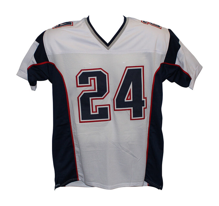 Ty Law Autographed/Signed Pro Style White XL Jersey BAS 31155