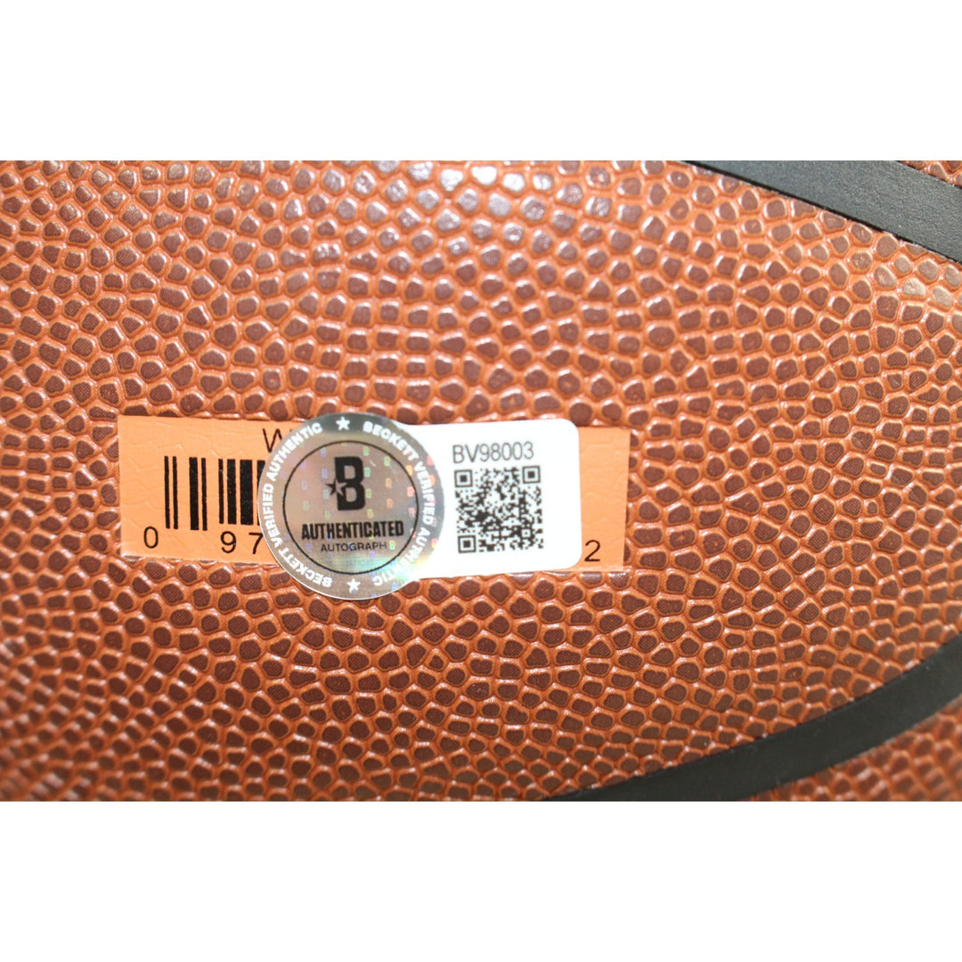Julius Erving Autographed Philadelphia 76ers Logo Basketball Beckett 54673