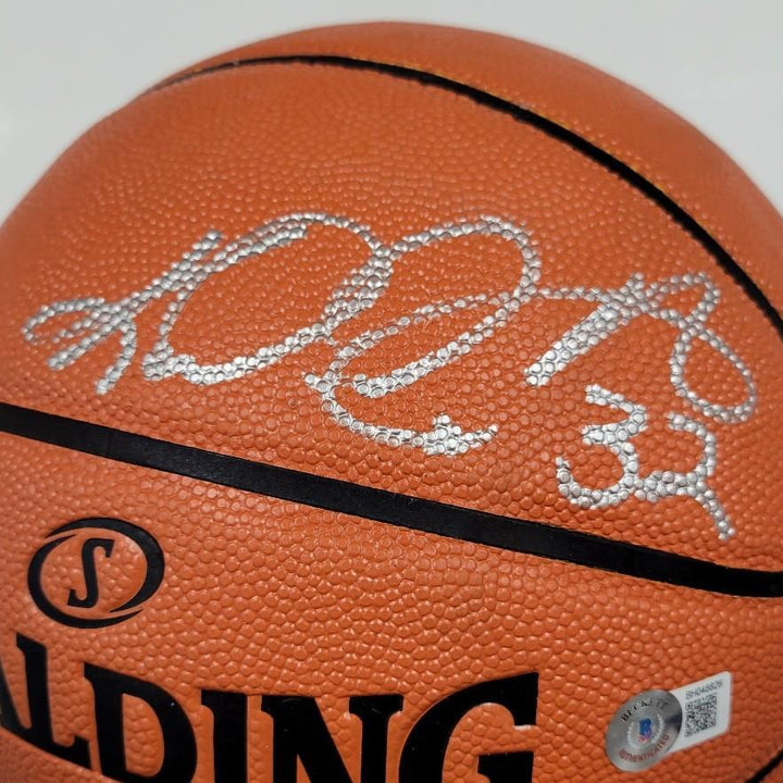 Karl Malone signed I/O Replica Spalding Basketball Jazz (D) ~ Beckett BAS Holo