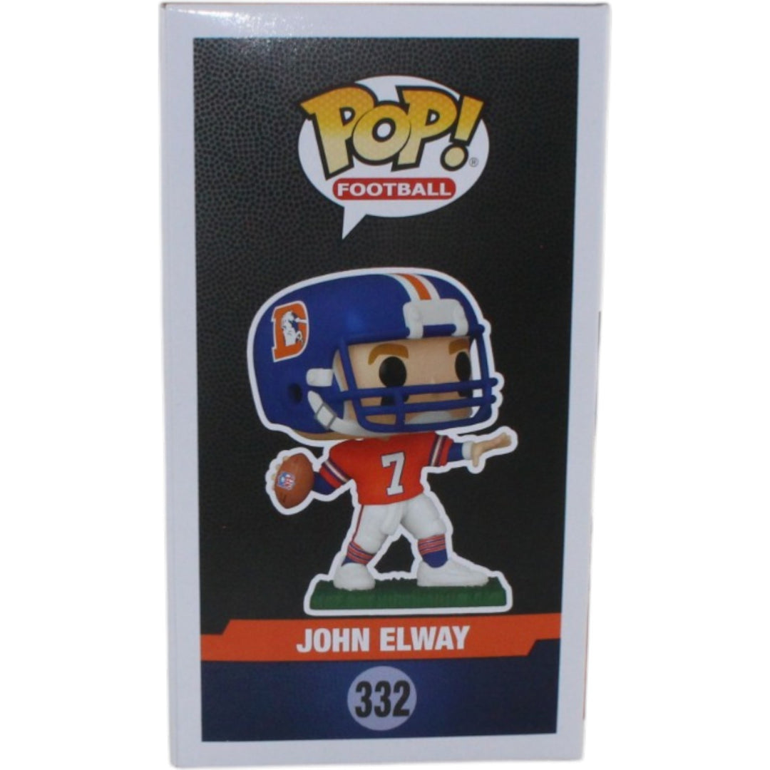John Elway Autographed Denver Broncos Funko Pop! #332 Beckett Witness 55208