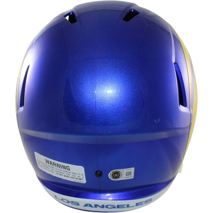 Torry Holt Autographed/Signed Los Angeles Rams F/S Helmet Beckett Witness 56866