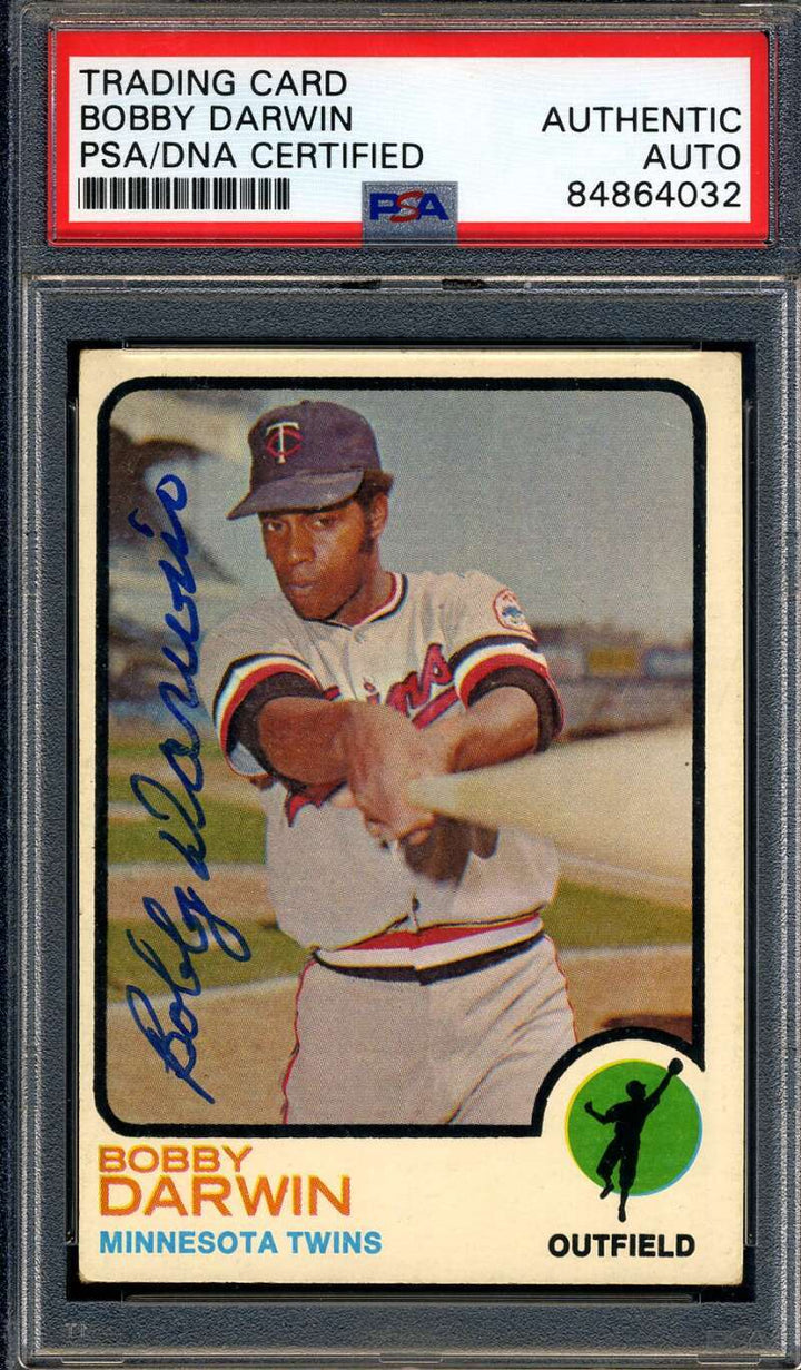 Bobby Darwin PSA DNA Signed 1973 Topps Autograph