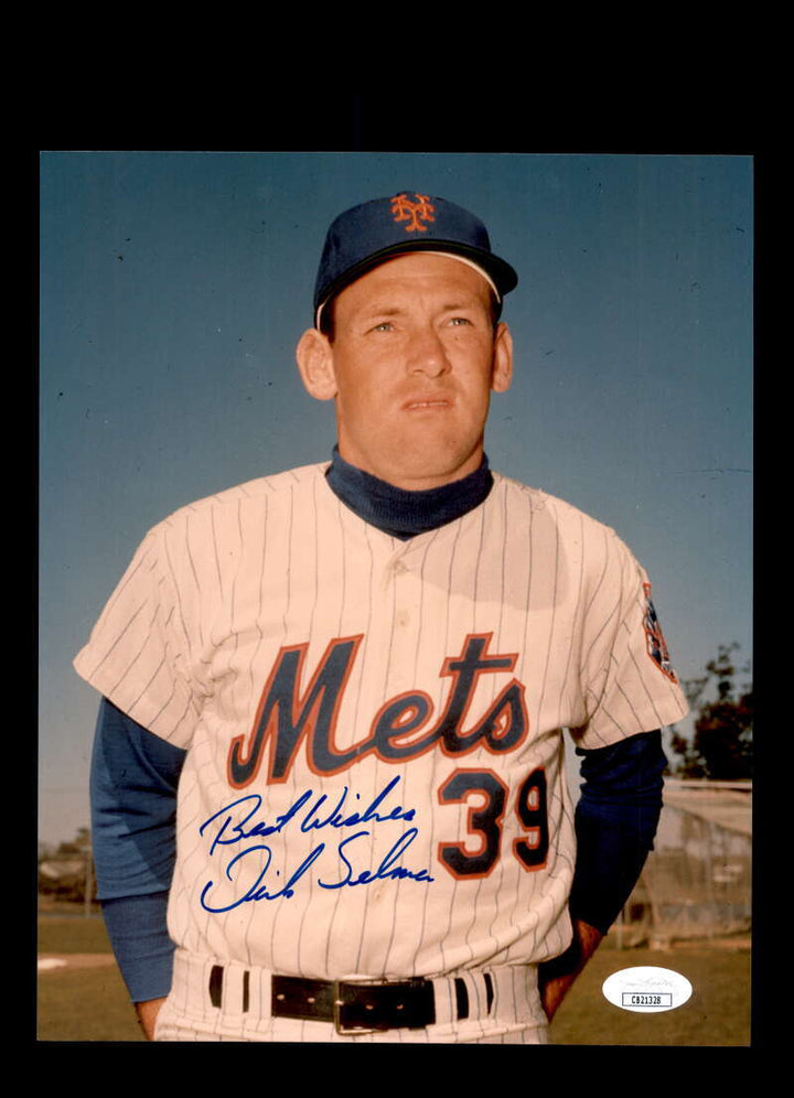 Dick Selma JSA Coa Signed 8x10 Photo Autograph Mets