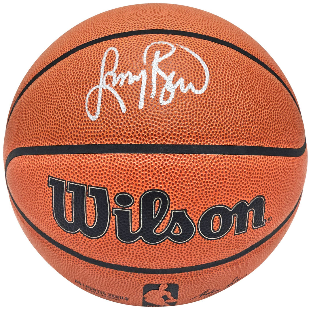 Larry Bird Signed Authentic Series I/O Indoor/Outdoor Basketball Celtics JSA