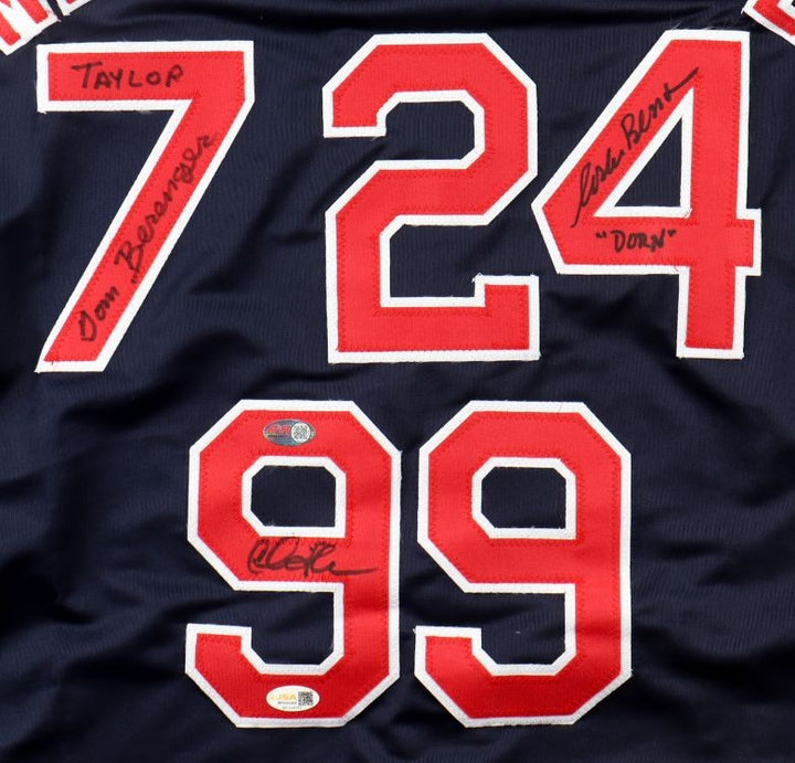 Sheen Bernsen Berenger Signed Navy Blue Major League Baseball Jersey JSA QR
