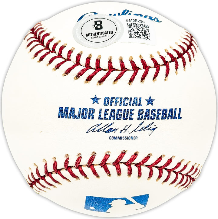 Don Dennis Signed MLB Baseball St. Louis Cardinals Beckett QR