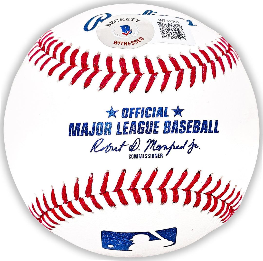 Vladimir Guerrero Sr. Signed MLB Baseball Anaheim Angels "HOF 18" Beckett Wit