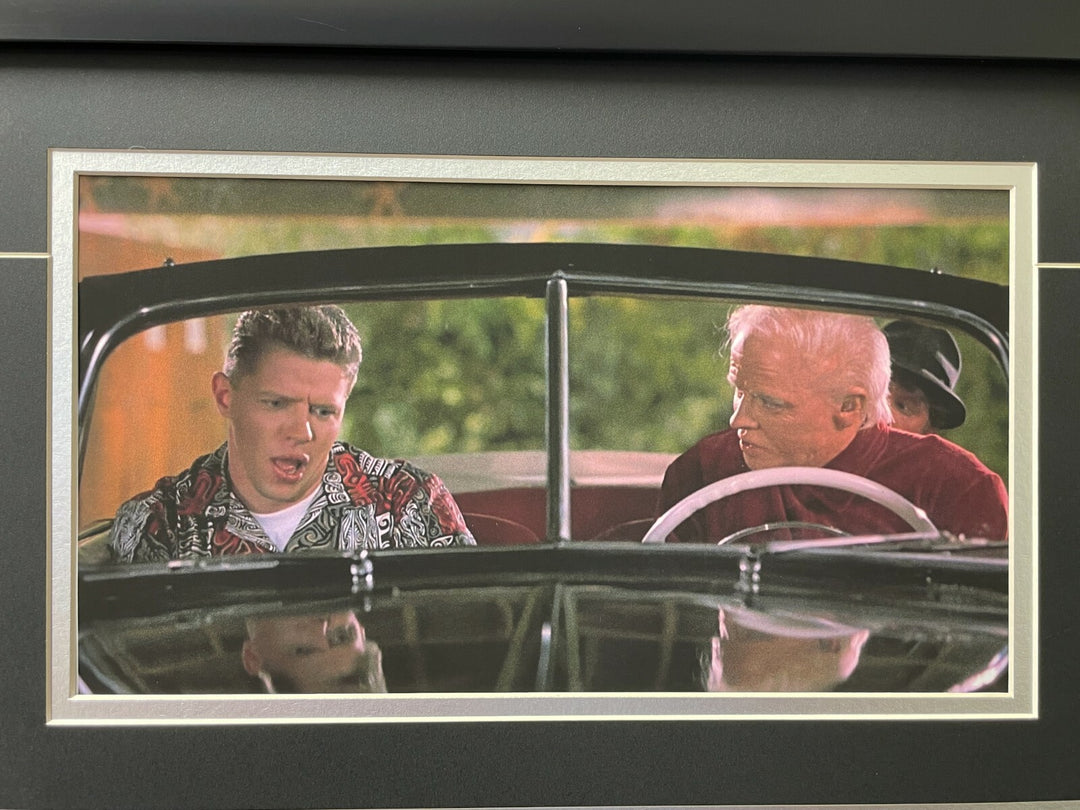 Back to the Future Signed Biff Tom F. Wilson Movie Car License Plate Framed BAS