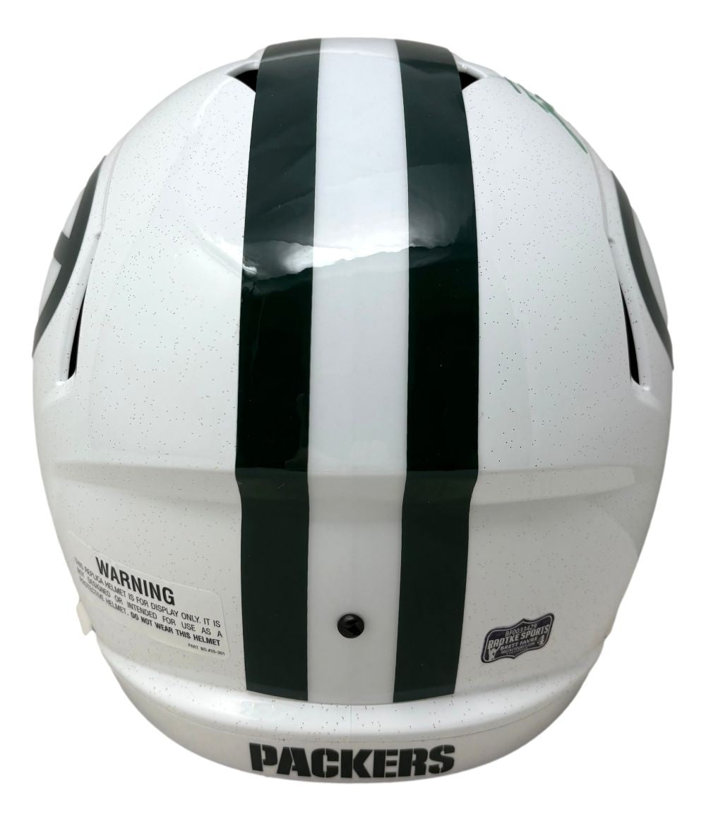 Brett Favre Signed Green Bay Packers FS White Replica Speed Helmet Radtke Holo