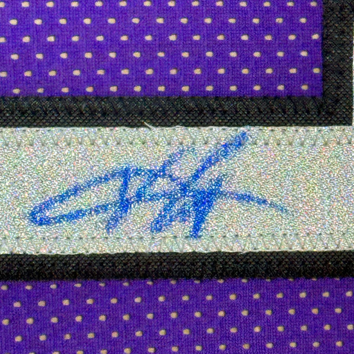 Framed Autographed/Signed Vince Carter 33x42 Toronto Purple Jersey PSA COA