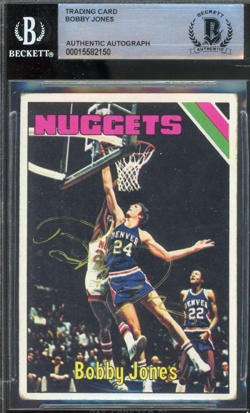 Bobby Jones Beckett BAS Signed 1975 Topps Rookie Autograph