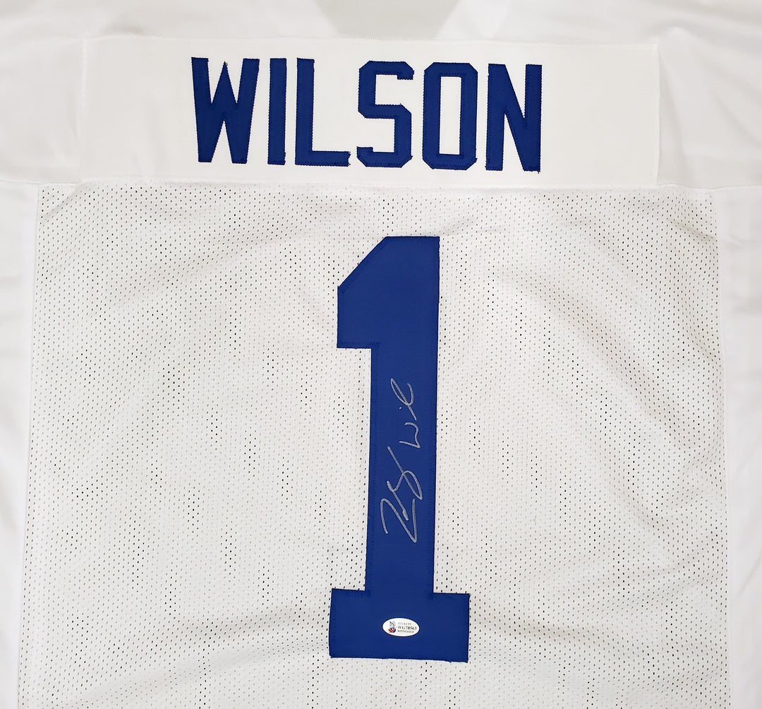 BYU Cougars Zach Wilson Signed White Jersey Beckett BAS