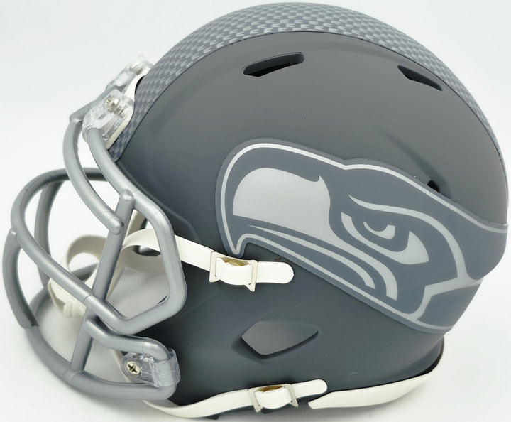 Tory Horton Signed Seattle Seahawks Slate Gray Speed Mini Helmet MCS Holo