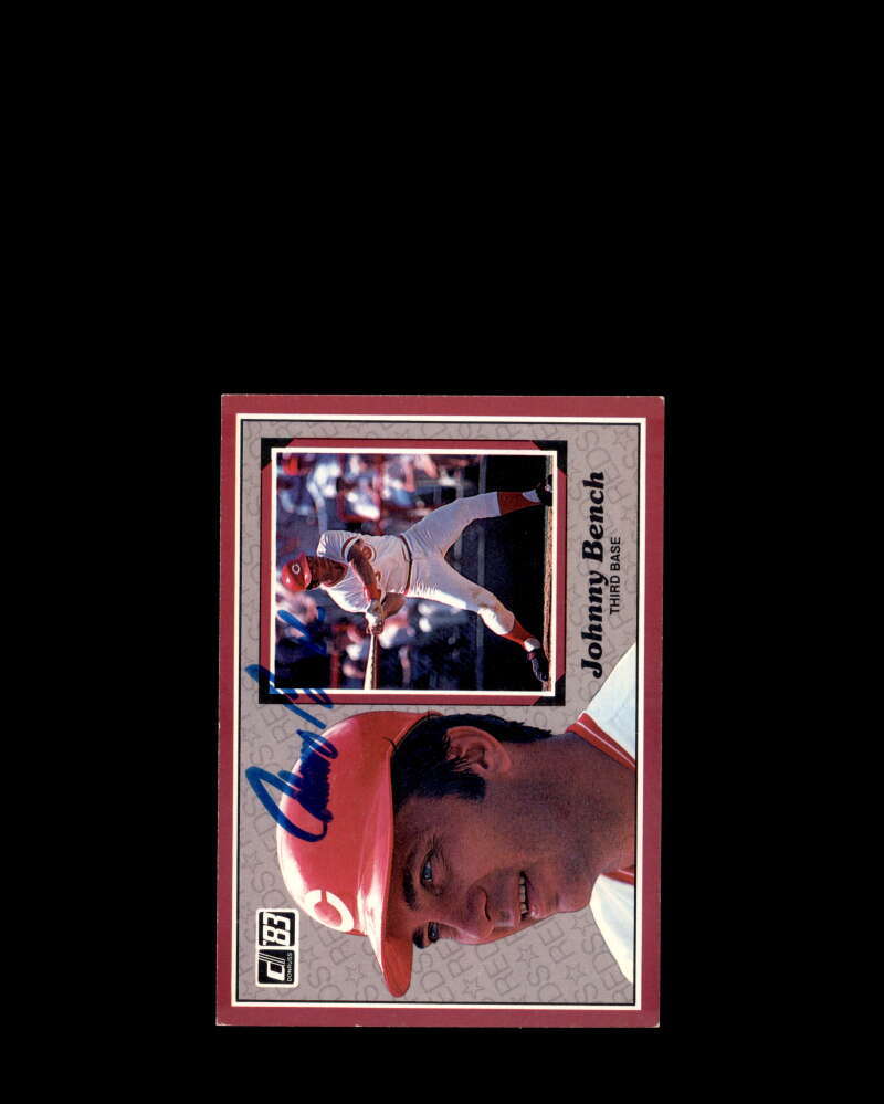 Johnny Bench JSA Coa Signed 1983 Donruss Action All Stars Autograph