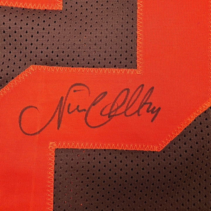 Autographed/Signed Nick Chubb Cleveland Color Rush Jersey Beckett BAS COA