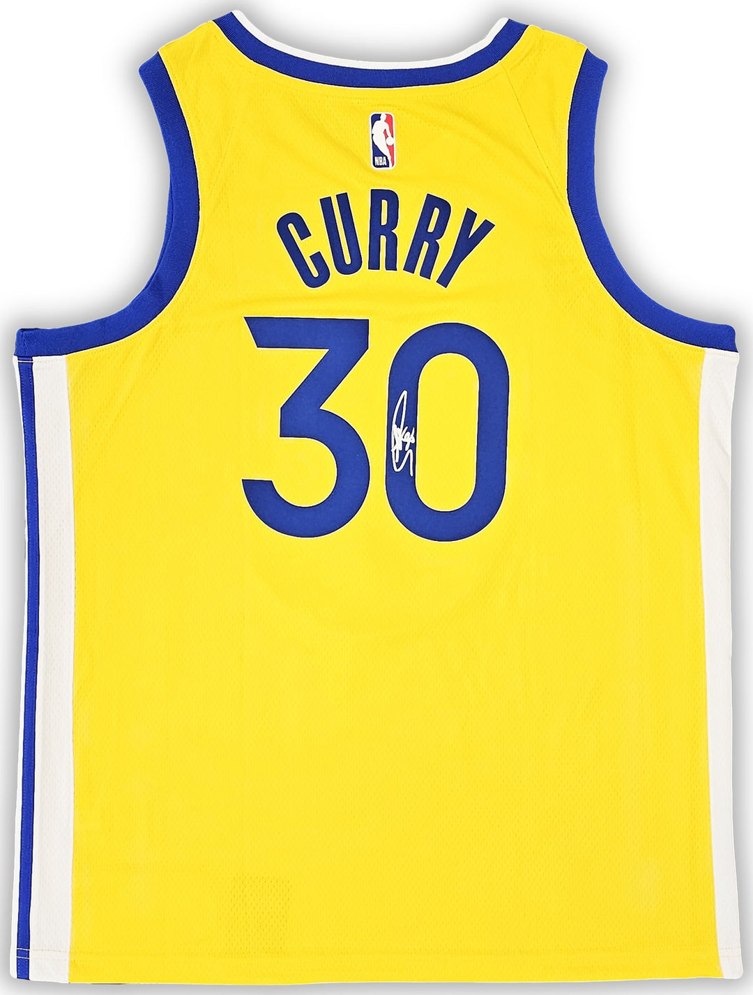 Warriors Stephen Curry Signed Yellow Nike Swingman Jersey Size 48 Beckett
