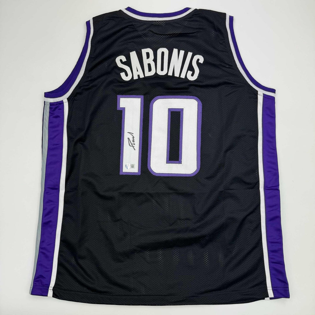 Autographed/Signed Domantas Sabonis Sacramento Black Jersey BAS COA
