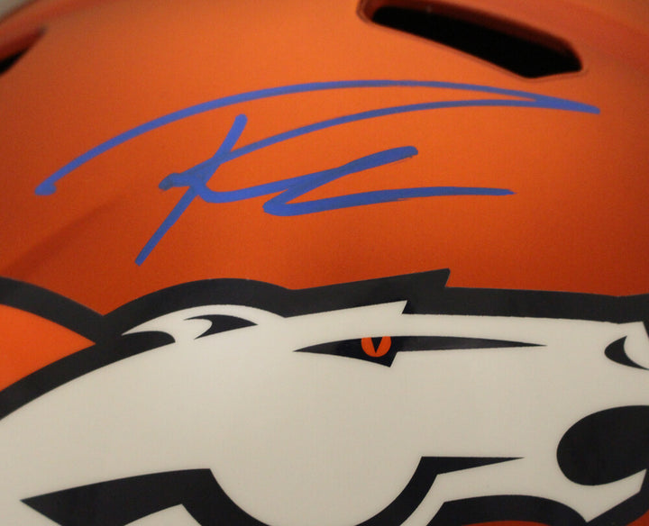 Russell Wilson Autographed Denver Broncos Full Size True Blaze Helmet FAN 36566
