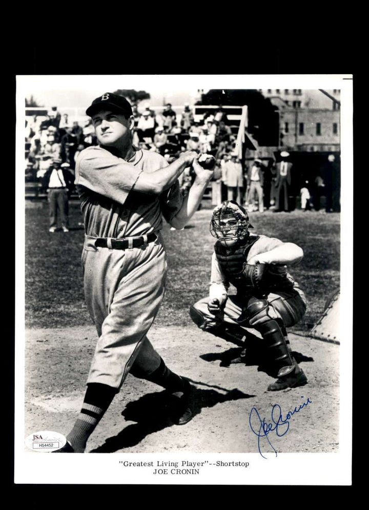 Joe Cronin JSA Coa Signed  8x10 Photo Autograph