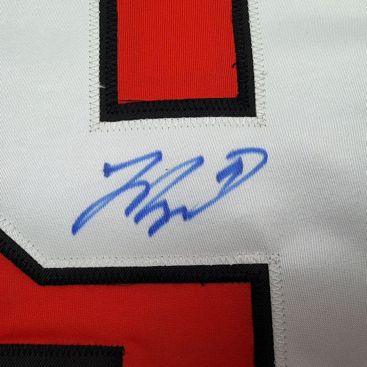 Autographed/Signed Jamie Drysdale Philadelphia Orange Jersey Beckett COA