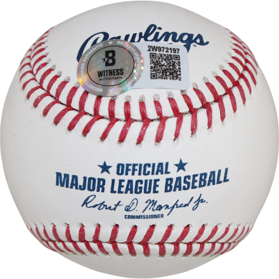 Jim Thome Autographed/Signed Cleveland Indians OML Baseball 612 HR Beckett 50924