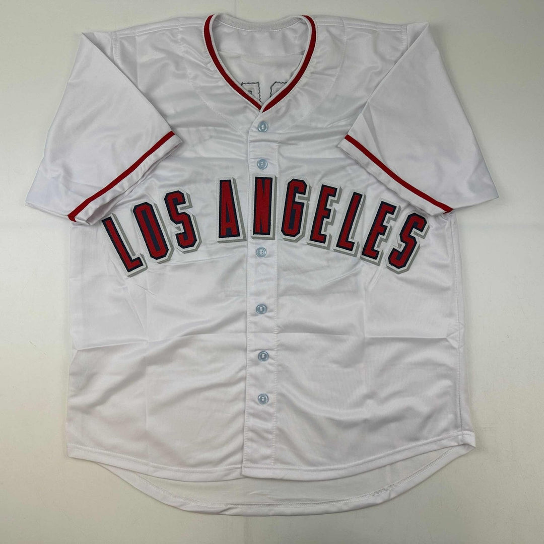 Autographed/Signed Vladimir Vlad Guerrero Los Angeles White Jersey BAS COA